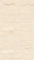 Obraz premium Empty light brown natural stone wall with white cracked surface for abstract background and texture. beautiful patterns, space for work, banner, seamless wallpaper close up, flat papercut style