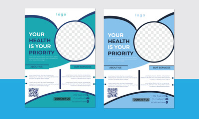 Informative coronavirus flyer template, Corporate healthcare and medical cover a4 flyer template, medical flyer template, health template , flyer design template , A poster for a doctor with a doctor 