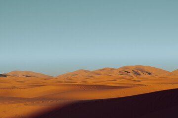 Sand dunes in the desert