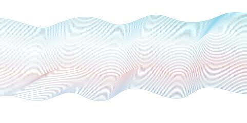 Abstract wavy lines Isolated background design. Wave modern stream transparent background.
