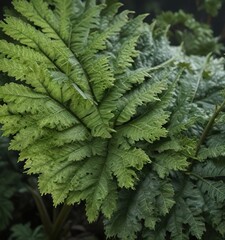 Leaf details with veins on Gunnera magellanica , gunnera, botanical