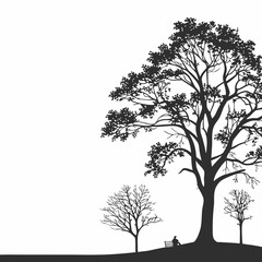 Park bench clipart illustration