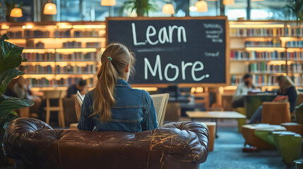 Obraz premium Library, chalkboard 