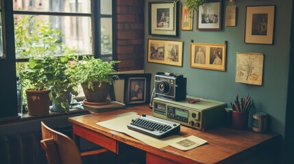 Naklejka premium Nostalgic Aesthetics : interest in vintage and retro styles