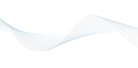 Fototapeta premium Abstract wavy lines Isolated background design. Wave modern stream transparent background.