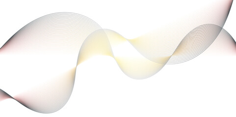 Fototapeta premium Abstract wavy lines Isolated background design. Wave modern stream transparent background.