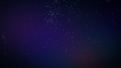 Starry night sky. Glowing stars in space. Galaxy background. New year celebration backdrop concept.