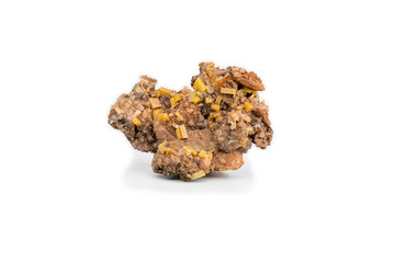 Wulfenite mineral specimen showcasing unique orange-yellow crystal formations