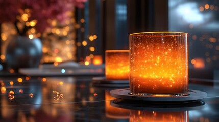 Sparkling Glass Candle Holders Creating a Warm and Cozy Atmosphere