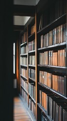 Ethnomusicologist Exploring Ancient Musical Texts in a Vintage Library Filled with Old Books and Rich Cultural Heritage