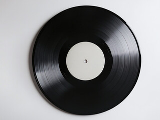 Obraz premium A detailed view of a vinyl record with its sleeve, isolated on white