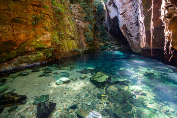 View of Encanto Azul (Blue Enchantment) at Chapada das Mesas National Park - Riachão, State of Maranhão