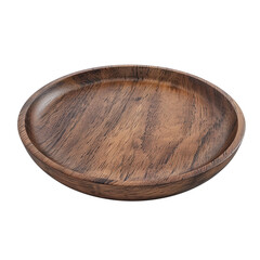 Wooden Plate on White Background