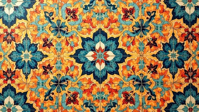 arabian folk mosaica art tiles texture using for floor, wallpapper, carpet, wrapper