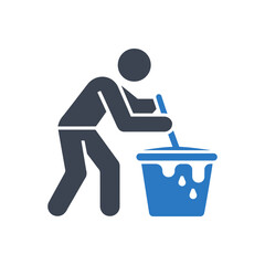 Cleaning Worker Icon