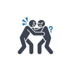 Angry Confrontation Aggressive Dispute Icon