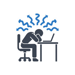 Exhausted Worker Icon