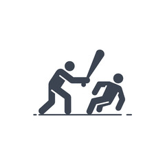 Violent Attack Warning Icon