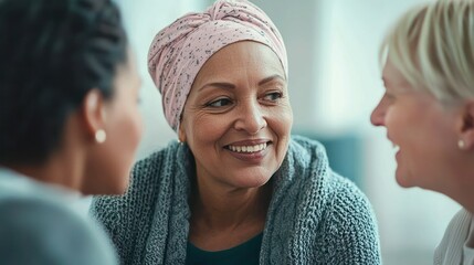 A support group meeting for women with cancer, fostering connections and shared experiences