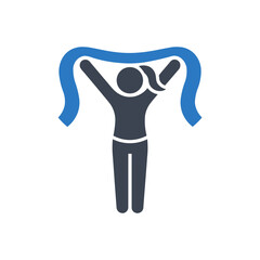 Female Victory Celebration Icon