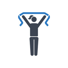 Obraz premium Female Victory Celebration Icon