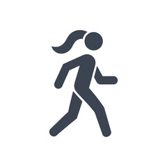 Female Running Motion Icon