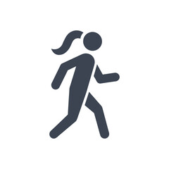Female Walking Action Icon