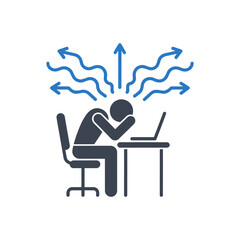Fototapeta premium Stressful Work Icon