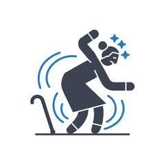 Elderly Falling Icon