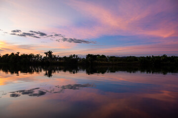 Sunset at Tocantins River and landscape of Chapada das Mesas National Park - Carolina, State of Maranhão