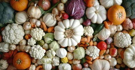 Seasonal Vegetables for Healthy Cooking. AI generated illustration.