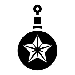 Fototapeta premium cristmas ornament ball Solid icon