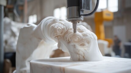 AI Powered Sculpting Machine Carves Intricate Marble Designs Merging Human Creativity With Advanced Technology