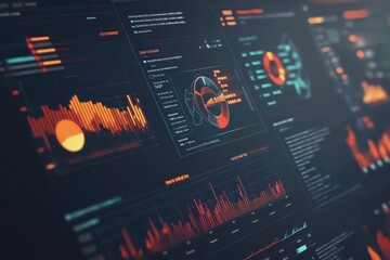 Futuristic Data Visualization on a Technological Display