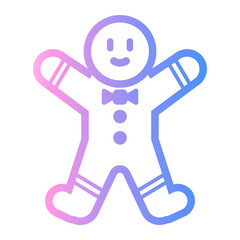 gingerbread Line Gradient Icon