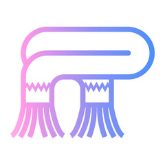 winter scarf Line Gradient Icon