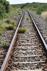 Railway track going nowhere