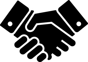 business icon handshake black design
