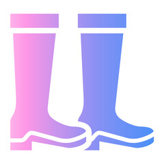 winter boots Gradient icon