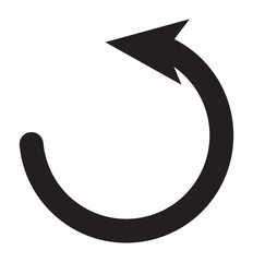 Circle arrow icon set. Symbol of reload, refresh, loading, recycle and repeat. Interconnecting round arrow vector icons set. Work in progress sign. One, two, three, four, five, six arrow in the loop.