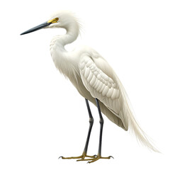 Obraz premium Snowy Egret Standing Tall - Transparent PNG