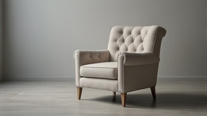 Modern Armchair Design on White Background