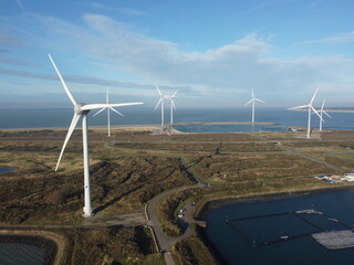 Windmills at Dutch Delta Works