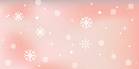 Aesthetic light winter sky gradient vector background. Winter season beige pastel colored bg. Blurred cold sky. Falling snow. Simple soft neutral backdrop. Nude gradient minimal holiday design