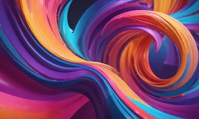 Obraz premium Vibrant abstract background with swirling shapes and colors, dynamic composition, colorful textures
