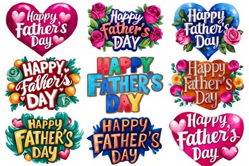 Fototapeta premium Six identical greeting cards with the message 