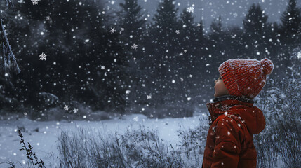  A child gazing in wonder at the first snowfall of the season (3)