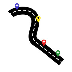 Fototapeta premium Road Map Journey Route Location