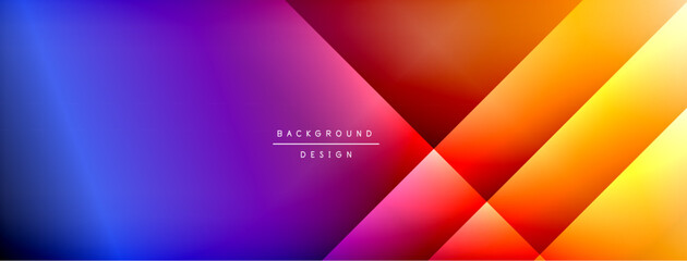 Colorful gradient with lines made of shadow and light. Creative background