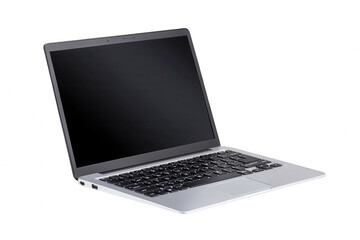 Sleek Modern Laptop Design Photography - Minimalist Clean Keyboard on Plain Background